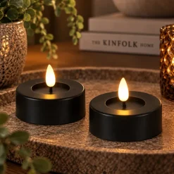 Countryfield Maxi theelicht Ø6,7CM LED Patio set van 2 zwart