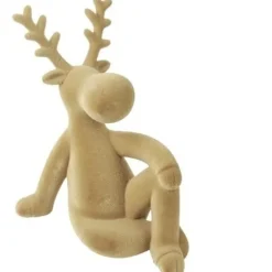 Countryfield Rendier Velvet Adrian L lichtbruin 38,7 cm – Luxe kerstfiguur