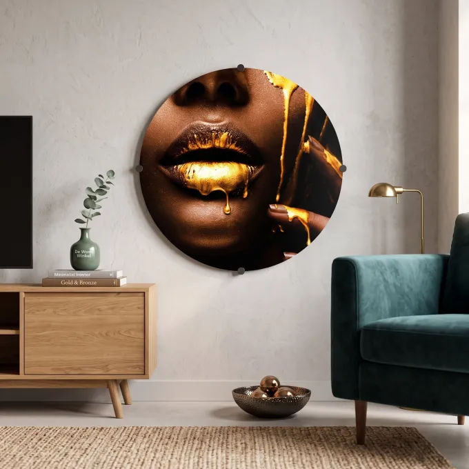 Countryfield Schilderij Chanel L zwart/goud - Luxe Wanddecoratie