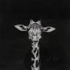 Countryfield Schilderij Makela zwart vierkant - Stijlvolle giraffe wanddecoratie