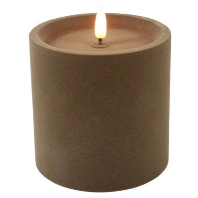 Countryfield Stompkaars Lyon LED velvet taupe S - Ø 10 x 10 cm