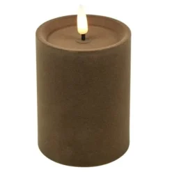 Countryfield Stompkaars Lyon LED velvet taupe M - Ø 7,5 x 10 cm