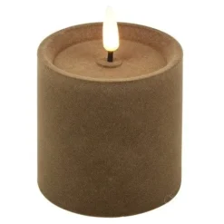 Countryfield Stompkaars Lyon LED velvet taupe S - Ø 7,5 x 7,5 cm