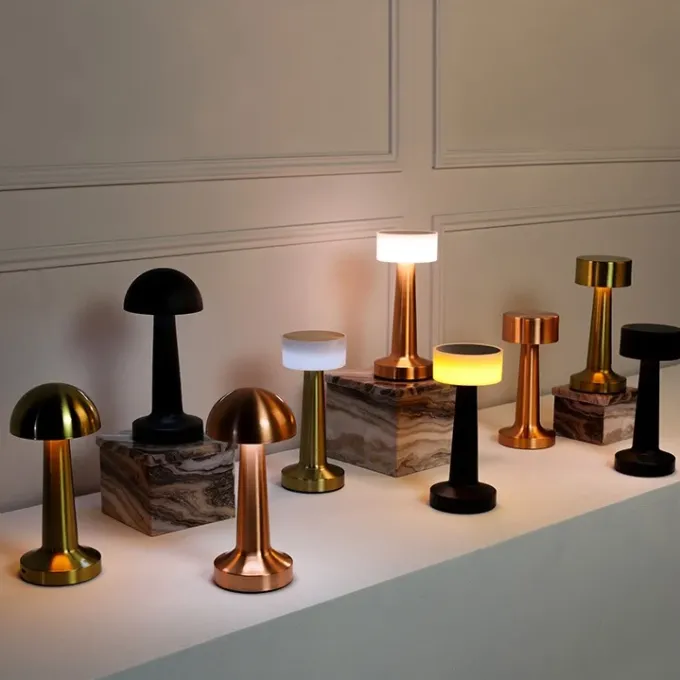 Countryfield Tafellamp Lampa goud / wit oplaadbaar