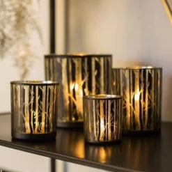 Countryfield Theelicht Ginie XL zwart - Sfeervol Bosdesign
