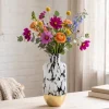 Countryfield Vaas Bilbao fles zwart wit goud L - Stijlvolle woondecoratie