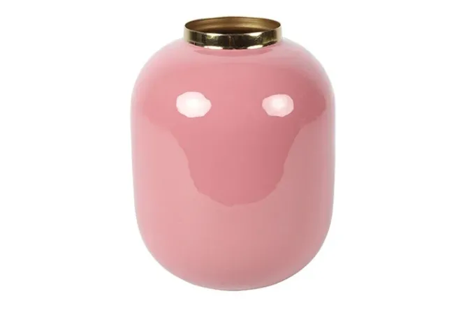Countryfield Vaas Madras oud roze - Sfeervolle woondecoratie in maat S of L
