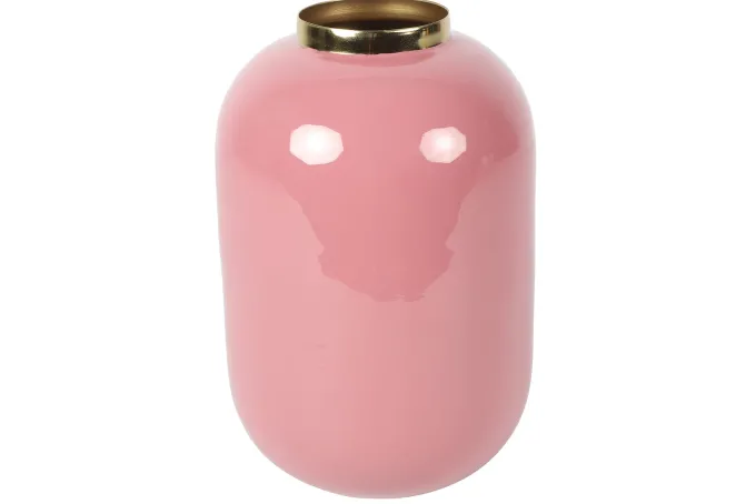 Countryfield Vaas Madras oud roze - Sfeervolle woondecoratie in maat S of L