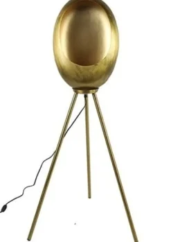 Countryfield Vloerlamp E27 Eggy goud - Industrieel Design