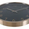 Countryfield Wandklok Copper L zwart goud Ø 50 cm