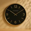 Countryfield Wandklok Copper L zwart / goud Ø 50 cm