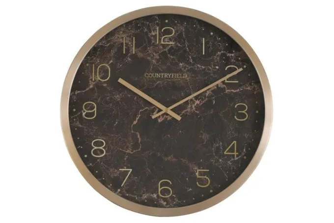 Countryfield Wandklok Copper L goud/bruin marmer