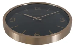Countryfield Wandklok Copper M zwart / goud Ø 40 cm
