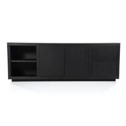 Eleonora Dressoir Helsinki 200cm 2-drs. 2 laden - zwart
