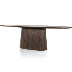 Eleonora Eettafel Aron ovaal 200x110 - bruin