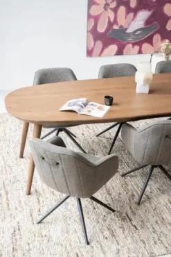 Eleonora Eettafel Elijah 260x100 cm - bruin