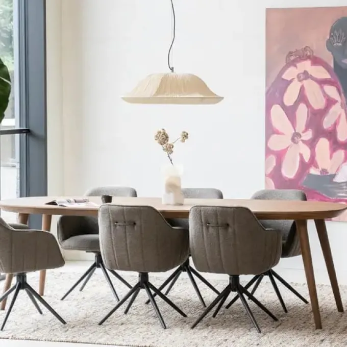 Eleonora Eettafel Elijah 260x100 cm - bruin