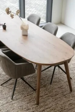 Eleonora Eettafel Elijah 260x100 cm - bruin