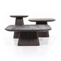 Eleonora Salontafel Aron vierkant 80x80 - bruin