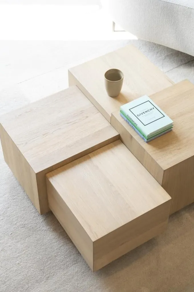 Eleonora Salontafel Quinten vierkant - naturel