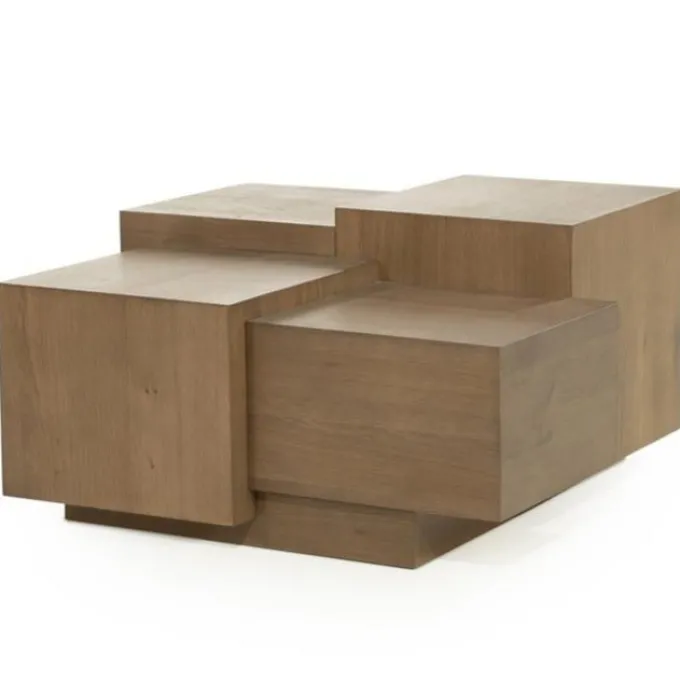 Eleonora Salontafel Quinten vierkant - bruin
