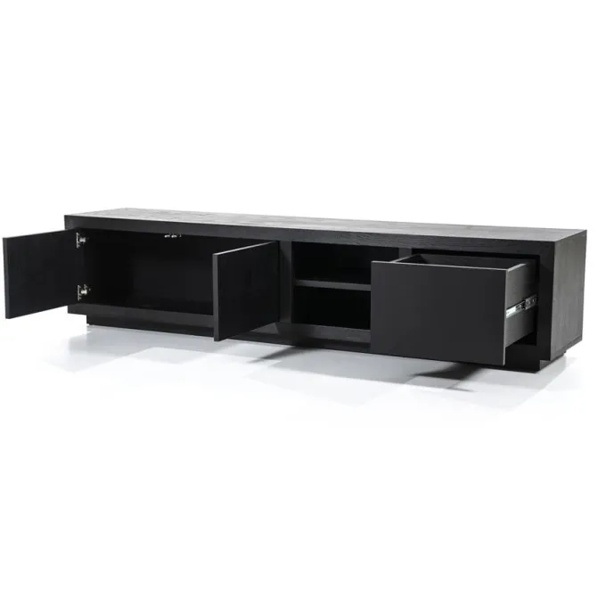 Eleonora TV meubel Helsinki 200 cm 2-drs. 1 lade - zwart