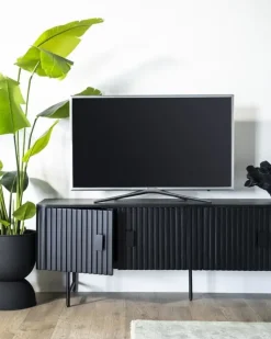 Eleonora TV meubel Remi 4-drs. - zwart