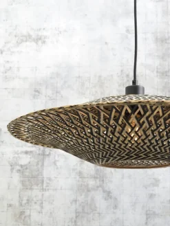Good&Mojo Hanglamp Bali bamboe 87 x 20 cm zwart/naturel L