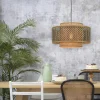 Good&Mojo Hanglamp Bhutan bamboe Ø 50 cm zwart naturel S