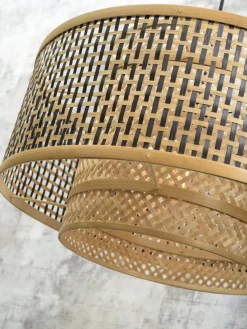 Good&Mojo Hanglamp Bhutan bamboe Ø 50 cm zwart naturel S