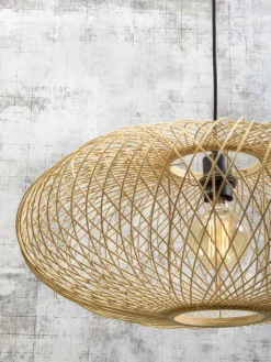 Good&Mojo Hanglamp Cango bamboe ellips dia.60x25cm naturel
