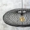 Good&Mojo Hanglamp Cango bamboe ellips dia.60x25cm zwart