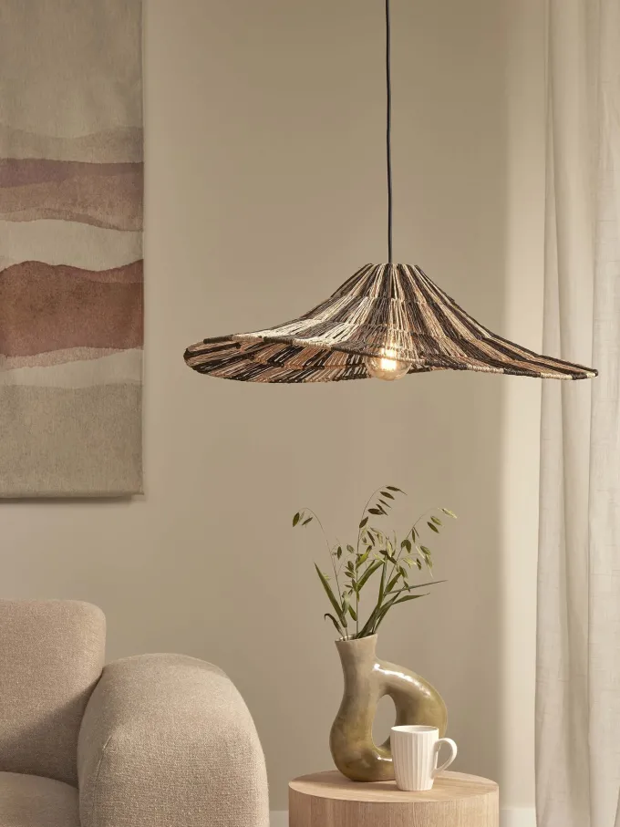 Good&Mojo Hanglamp Cuzco dia.65cm zwart/naturel