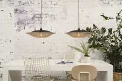 Good&Mojo Hanglamp Kalimantan bamboe plat Ø60 M