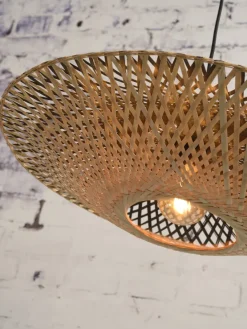 Good&Mojo Hanglamp Kalimantan bamboe plat Ø60 M