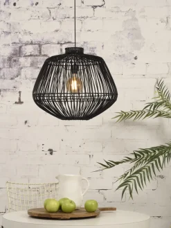 Good&Mojo Hanglamp Madagascar rotan dia.60xh.50cm zwart