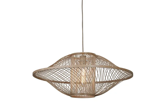 Good&Mojo Hanglamp Maui bamboe ø70xh.30cm naturel L