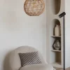 Good&Mojo Hanglamp Mendoza bamboe/kap ø35xh.35cm naturel. S