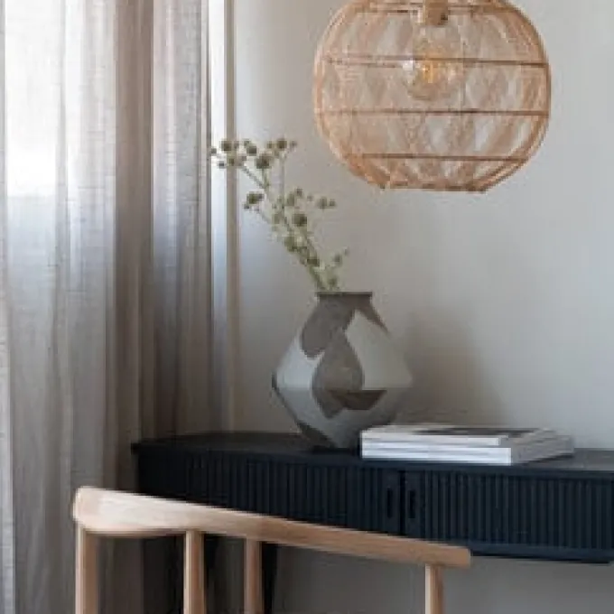 Good&Mojo Hanglamp Mendoza bamboe/kap ø35xh.35cm naturel. S