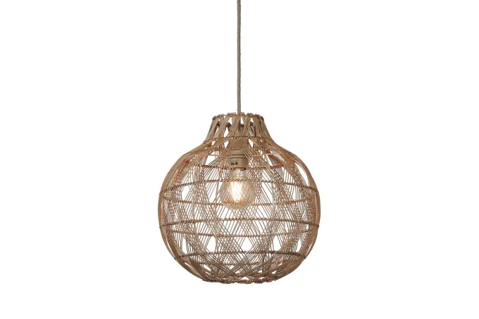 Good&Mojo Hanglamp Mendoza bamboe/kap ø35xh.35cm naturel. S