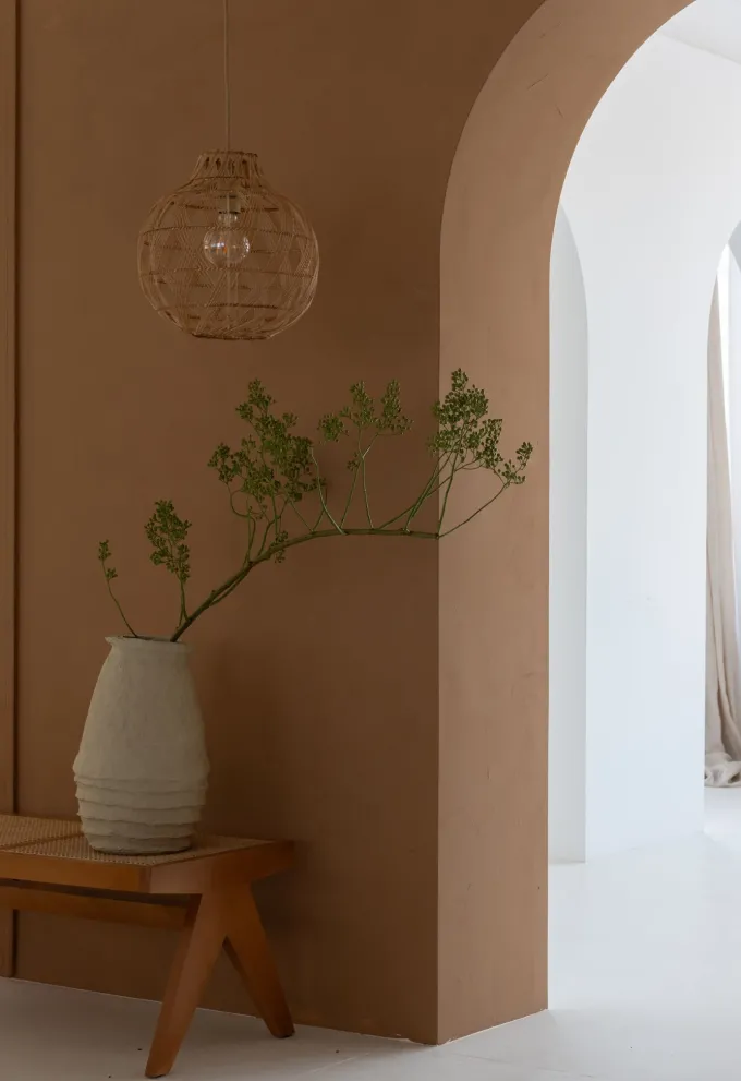 Good&Mojo Hanglamp Mendoza bamboe/kap ø35xh.35cm naturel. S