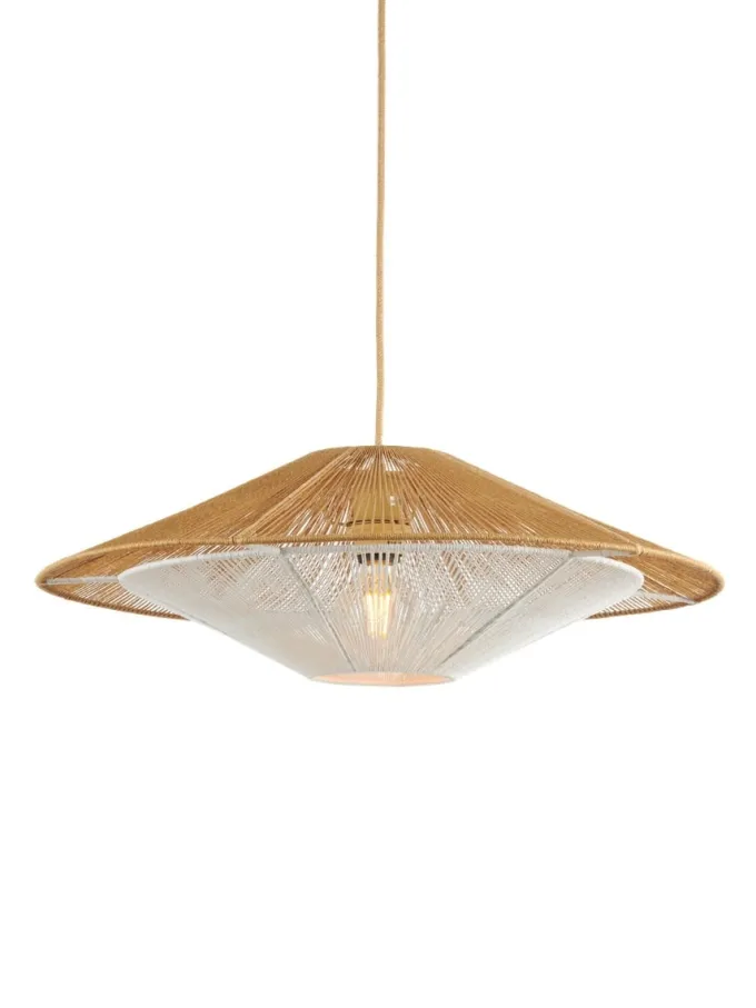 Good&Mojo Hanglamp papiertouw LUMBINI lichtgrijs L