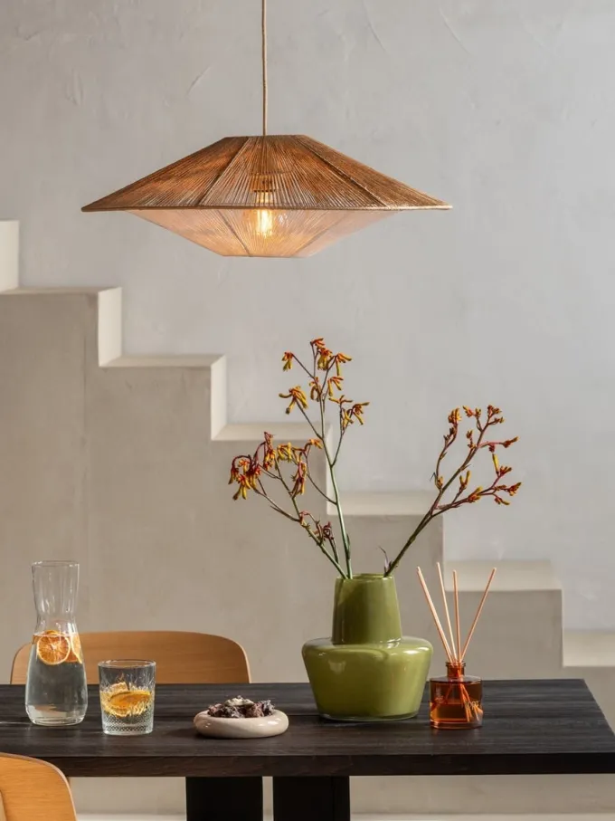 Good&Mojo Hanglamp papiertouw LUMBINI lichtgrijs L