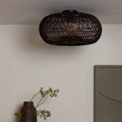 Good&Mojo Plafondlamp Arizona bamboe ø50 burgundy S