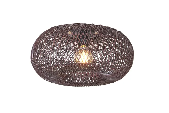 Good&Mojo Plafondlamp Arizona bamboe ø50 burgundy S