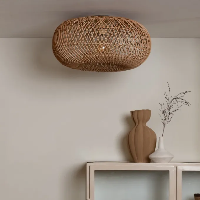 Good&Mojo Plafondlamp Arizona bamboe ø50 naturel S