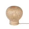 Good&Mojo Tafellamp Barbados bamboe/bol ø25xh.27cm naturel
