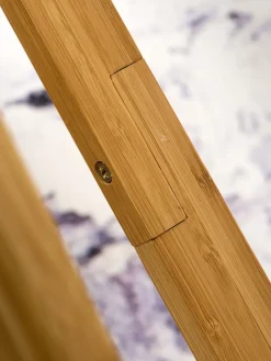 Good&Mojo Vloerlamp bamboe 4-poot Everest linnen zwart