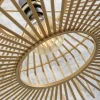Good&Mojo Vloerlamp Bromo bamboe S zwart – kap Ø 40 naturel