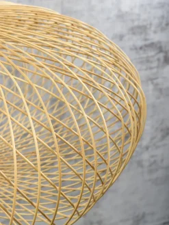 Good&Mojo Vloerlamp Cango bamboe naturel S 176 cm kap Ø 60 naturel
